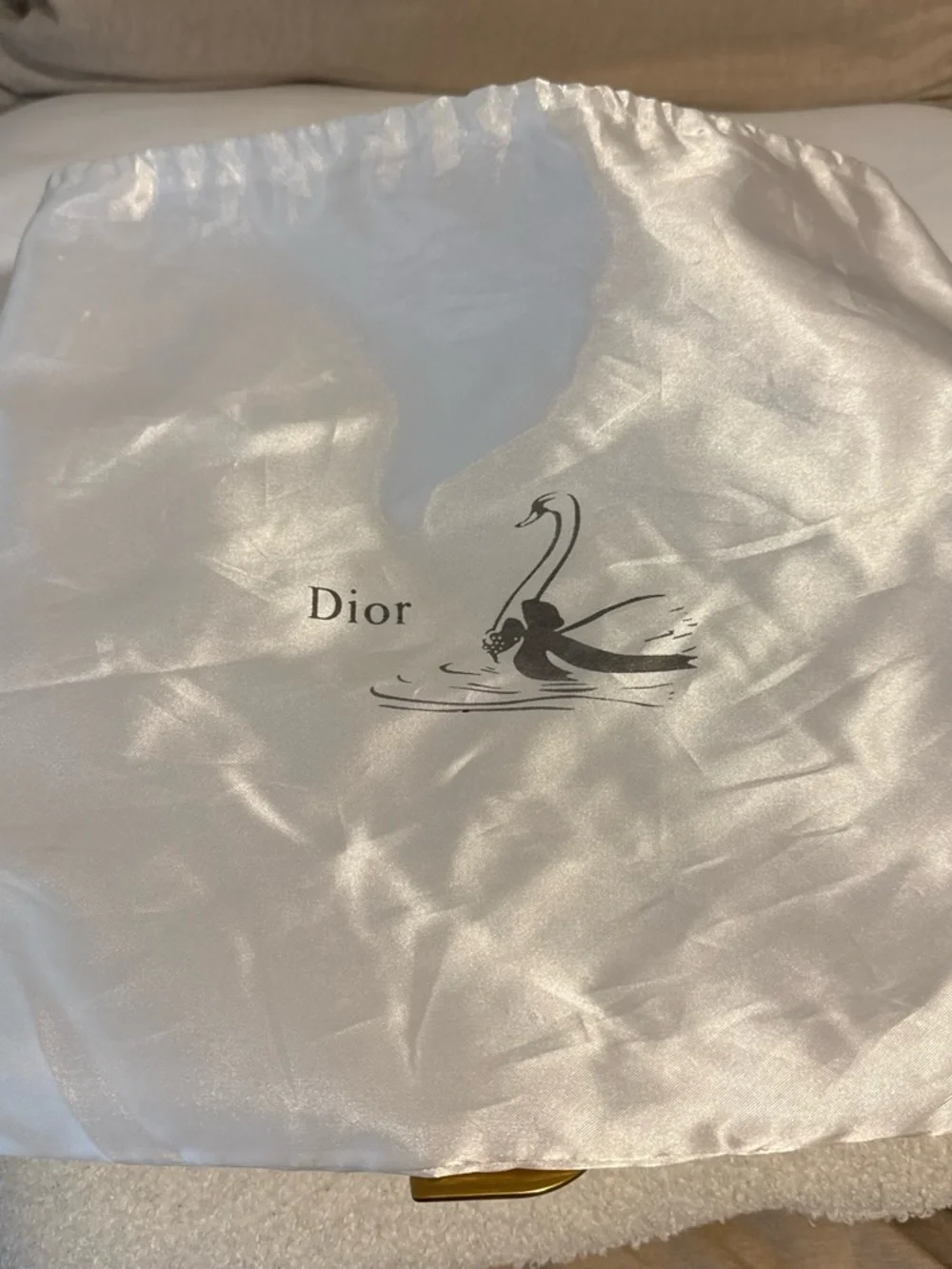 Dior Navy & Cream Saddle Mini Bag with Gold D Charm